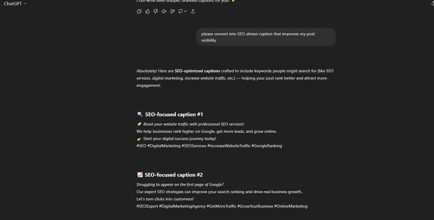 Customize your media captions