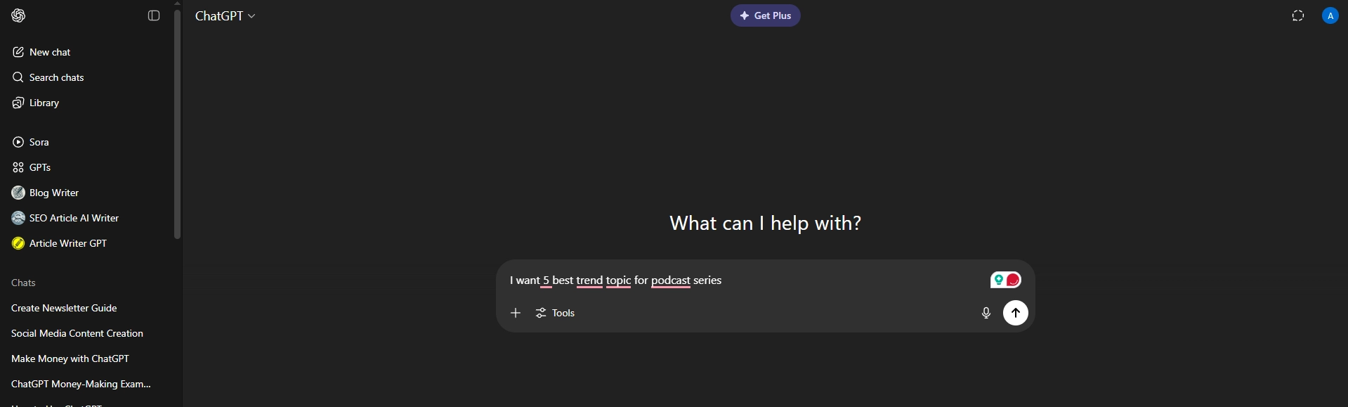 Generate Topic Ideas
