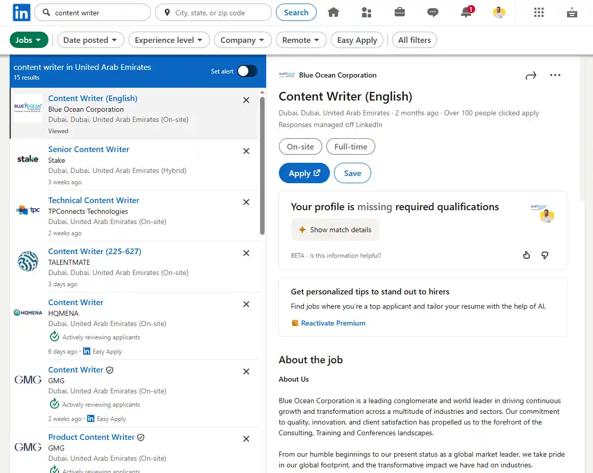Content Writer Job In LinkedIn to Make money
