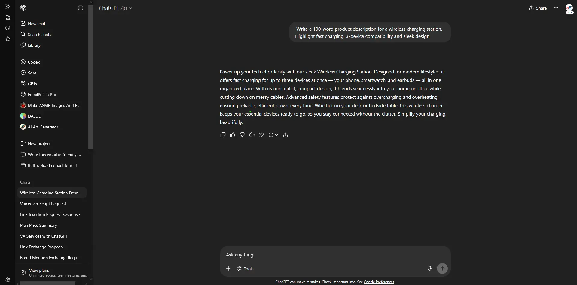 Copywriting services