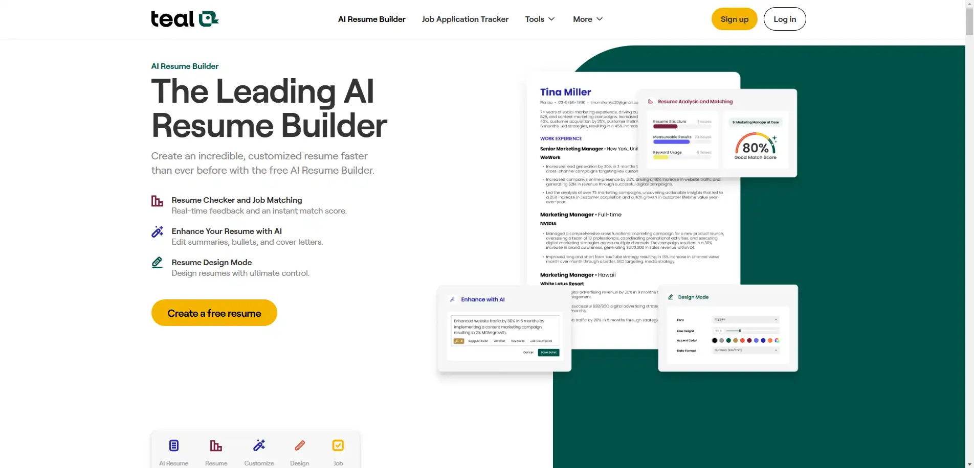 teal resume builder feature-image